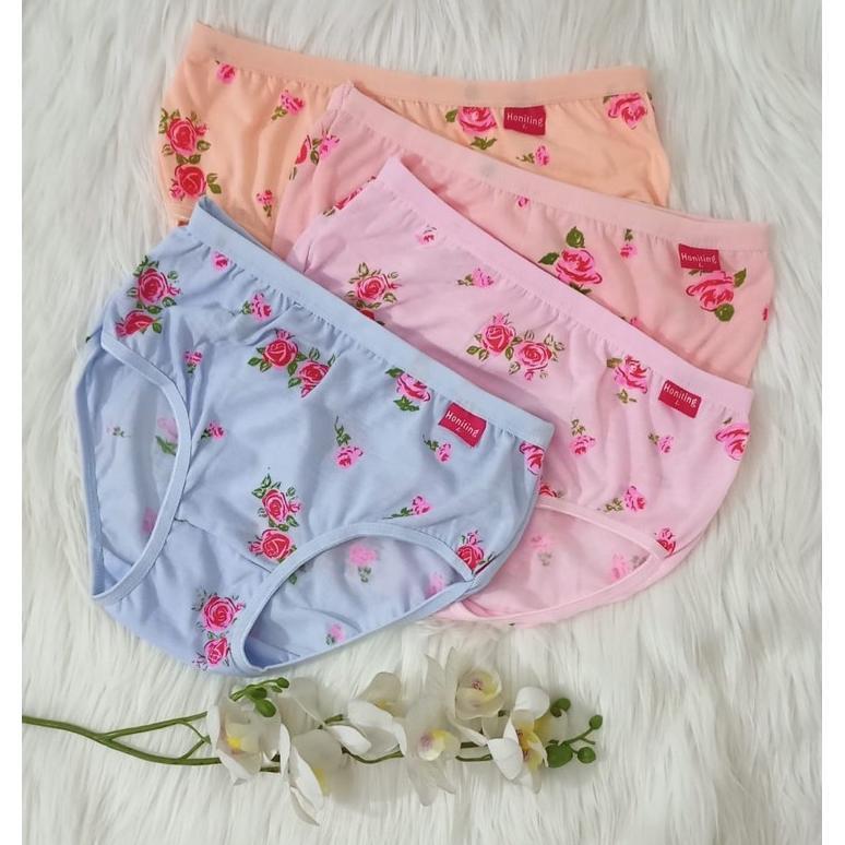 NEW ARRIVAL HONITING | Celana Dalam WANITA Dewasa / CD WANITA Dewasa / L-XXL / MOTIF / BUNGA  / 054 