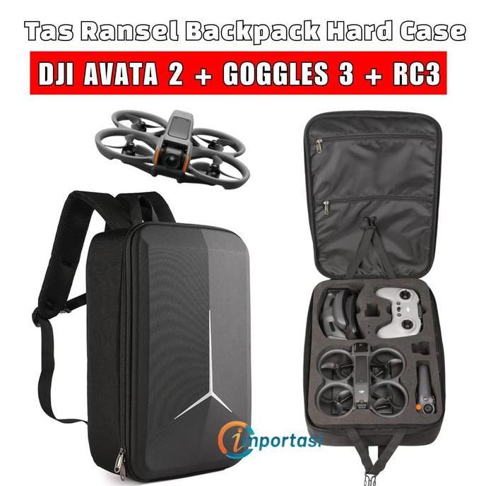 TERLARIS BKANO TAS DRONE RANSEL BACKPACK STORAGE BAG FOR DJI AVATA 2 RC3 FPV GOGGLES 3