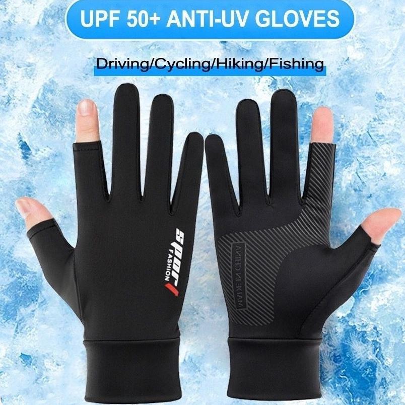 (COD) Sarung Tangan Motor Sepeda Pria Wanita Ice Silk Gloves Anti Slip Es Sutra Anti Air Layar Sentu