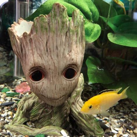 Hiasan aquarium groot, dekorasi aquarium groot, hiasan groot, miniatur groot, hiasan groot, pajangan