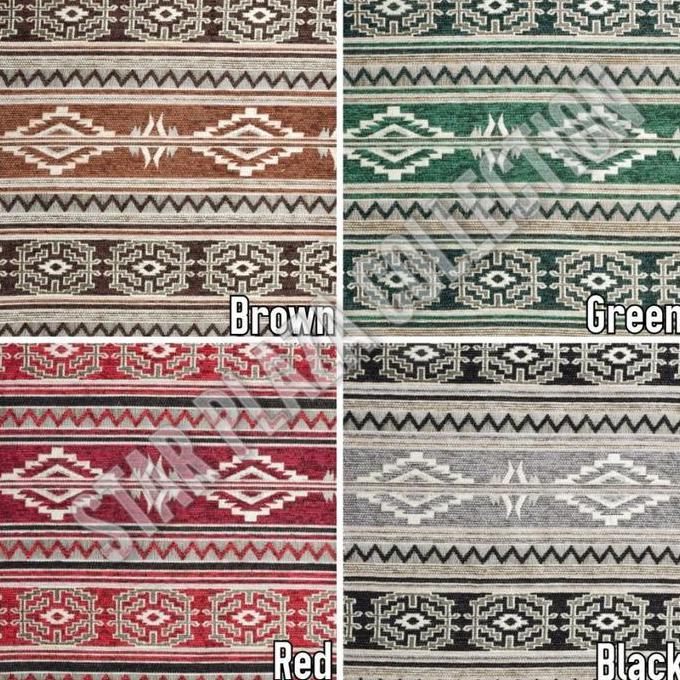 Bahan Kain Chenille Premium Meubel Sofa Lesehan / Jok / Kursi Motif Arab Klasik - Ethnic