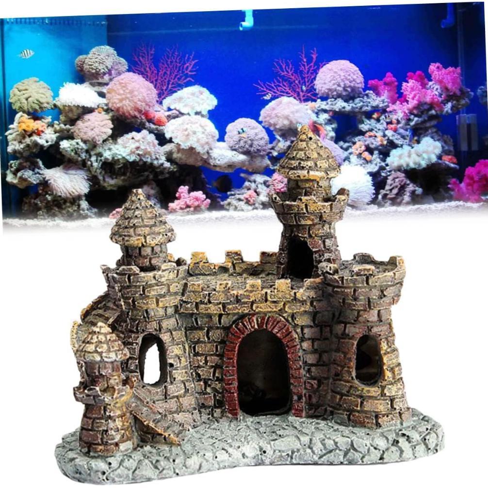 Mini Kastil aquarium, dekorasi aquarium mini kastil, kastil mini aquarium, hiasan aquarium kastil, h