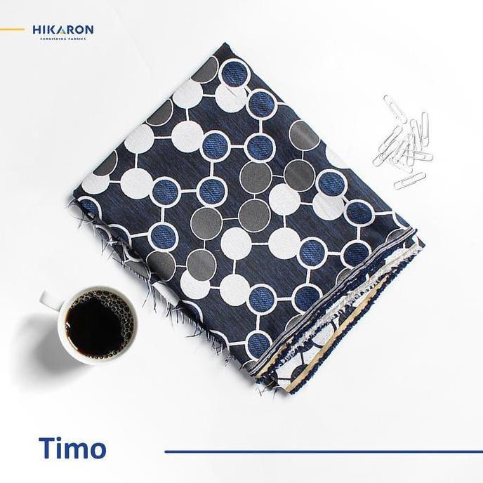 Kain Kanvas Motif Bulat Bulat - Timo (Bantal Sofa, Kursi, Jok)