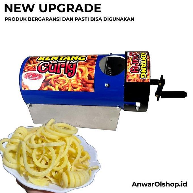 Mesin Pemotong Kentang Curly New Upgrade Diameter 4 inch / Alat Kentang Curly Viral