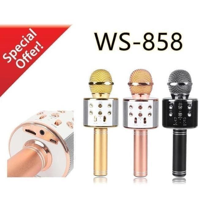 Bop Mic Speaker Bluetooth Ws 858 Microphone Karaoke Bt Smule Ws858 Ws-858