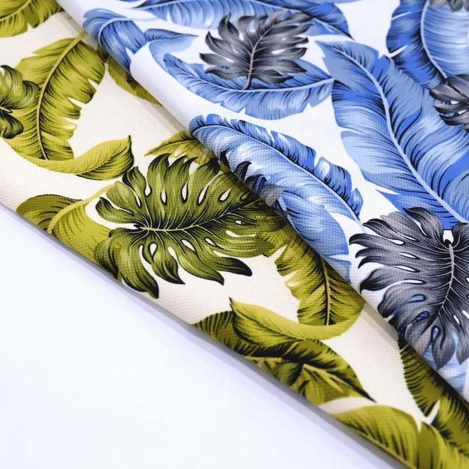 Bahan Kain Sofa / Kursi / Jok Motif Daun Tropical Monstera - Baretta