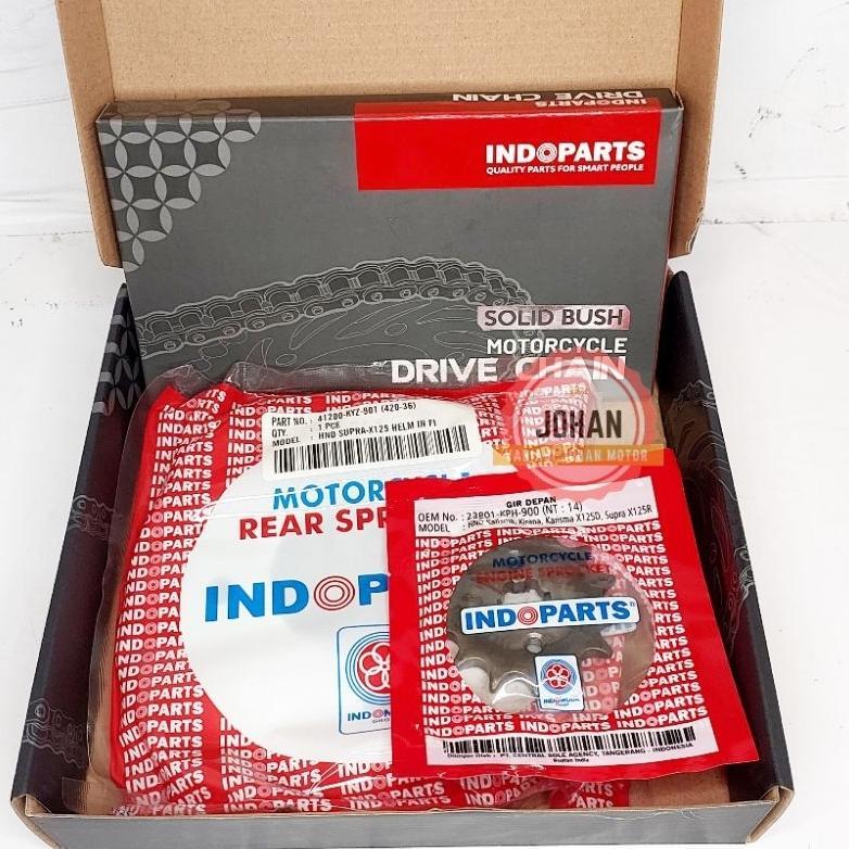Gear set indoparts kode KYZ Untuk motor supra x 125 helm in FI/Gear satu set indoparts kode KYZ Moto