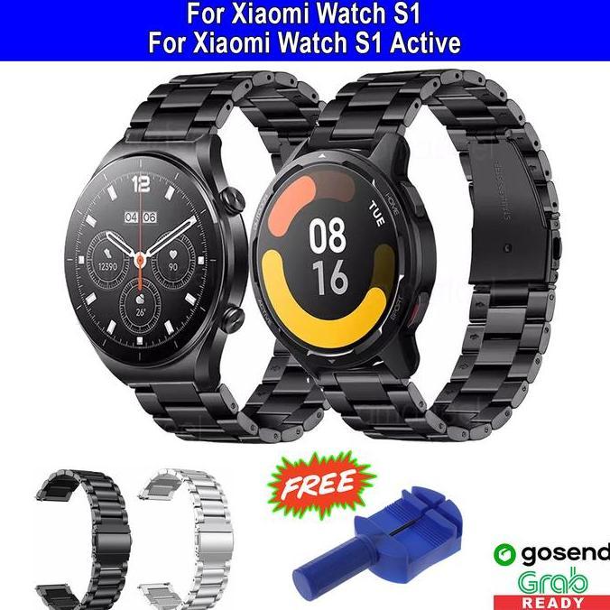 NEW STAINLESS STEEL METAL BAND STRAP TALI JAM FOR XIAOMI MI WATCH S1 ACTIVE ORI