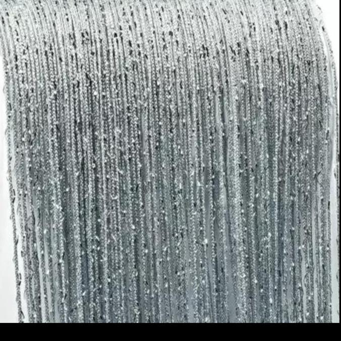 NEW TIRAI BENANG SILVER GLITTER 3X3 ORI