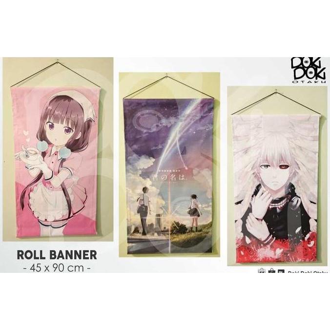 NEW ROLL BANNER ANIME, K-POP, BAND, FREE CUSTOM ORI