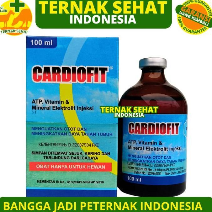 CARDIOFIT 100 ml - Obat Sapi Ambruk Vitamin Mineral Penguat Otot Ternak Sapi Kambing Domba Kerbau