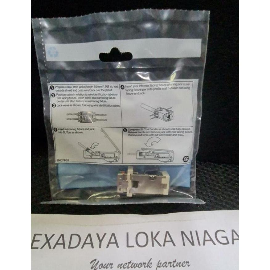 BEBAS ONGKIR - AMP Modular Cat.6A Shielded / Modular Stp Cat6A Commscope 2153449-1