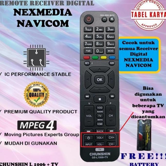 PARANE REMOTE REMOT RECEIVER DIGITAL NEXMEDIA/NAVICOM+ TV LCD LED
