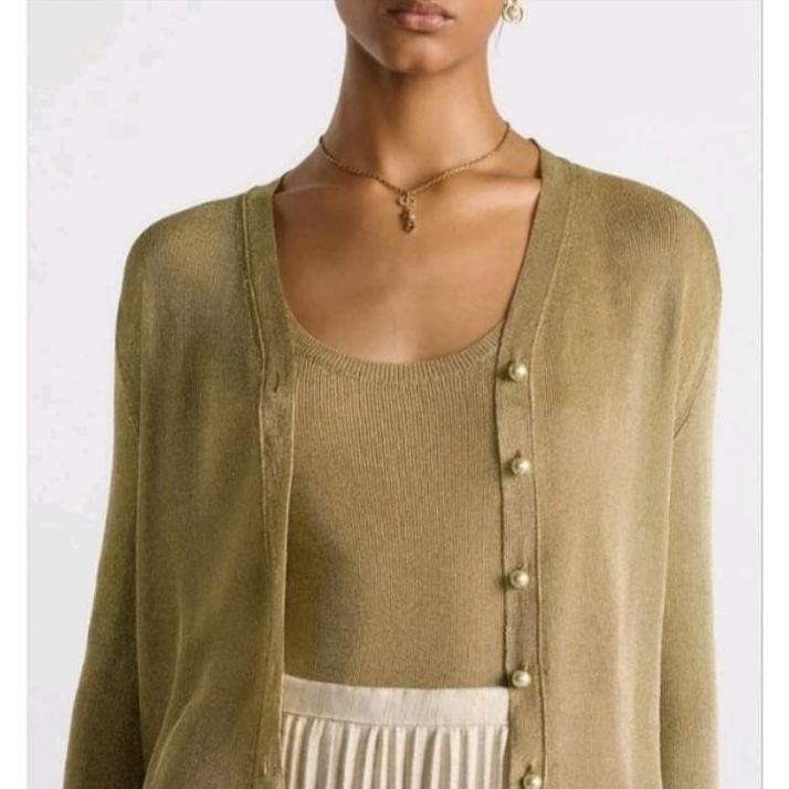 HOT PRODUCT CARDIGAN RAJUT POLOS-KANCING 5 GOLD AUTER RAJUT WANITA