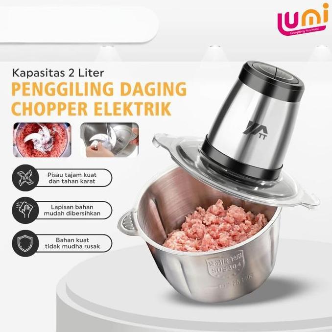XARIELTA Chopper Blender daging Stainless/Blender Chopper Blender Daging Serbaguna/Penggiling Meat B