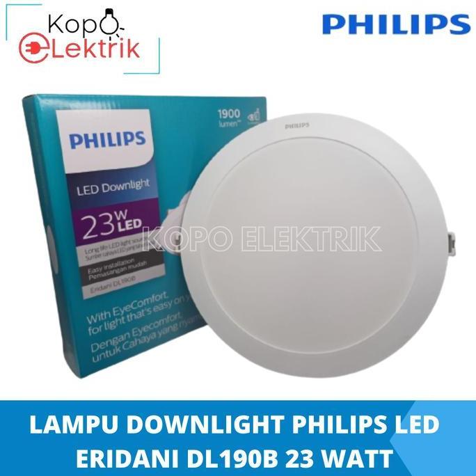 Lampu Led Downlight Philips 22 Watt Bulat 22w - Putih