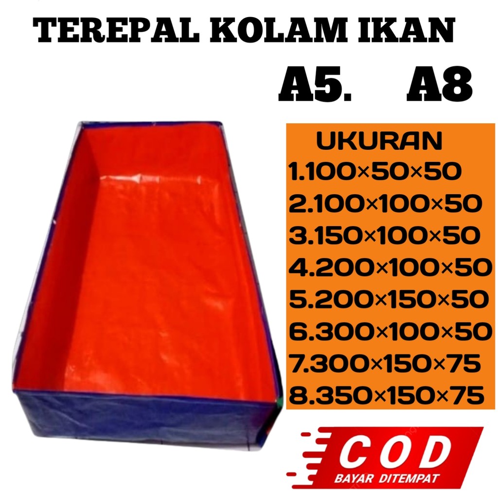 Kolam Terpal Ikan Korea Orchid Anti Bocor