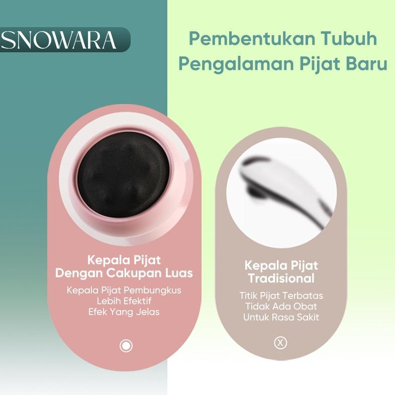 Terbaru SNOWARA Alat Pijat Getar Pijat Listrik Seluruh Tubuh Wave Massager Alat Pijat Punggung Pisto
