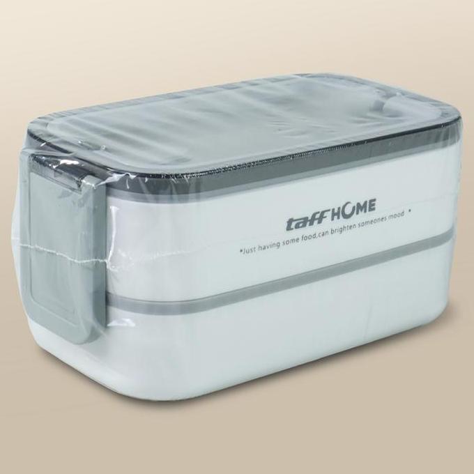 KOTAK MAKAN NASI BENTO LUNCH BOX WHITE PLASTIK