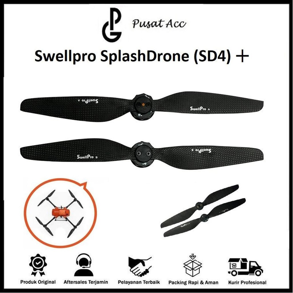 Swellpro SplashDrone (SD4+) Propeller - Swellpro SplashDrone 4 Plus Baling-Baling Isi 2Pcs Original