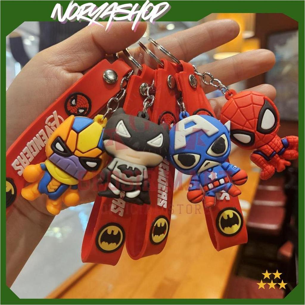 Gantungan Kunci Avengers Batman Iron man Spiderman Silikon Tebal / Ganci Avengers / Ganci Batman / G