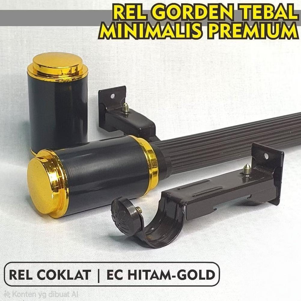 batang besi gorden minimalis premium mewah tebal 24 mm bahan besi merk ori tozan