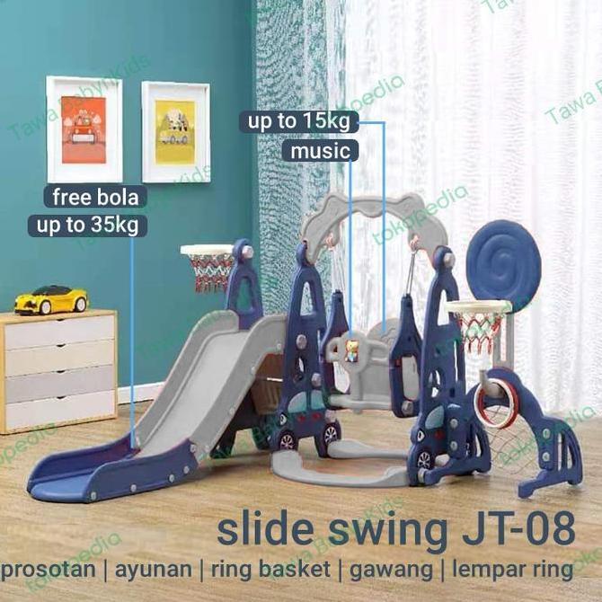 Mainan Anak Set Playground Slide Swing Prosotan Ayunan AFE12