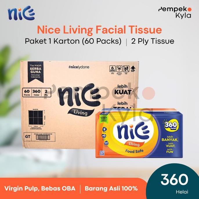 NEW TISSUE NICE 180 SHEET 1 DUS 60 PCS ORI