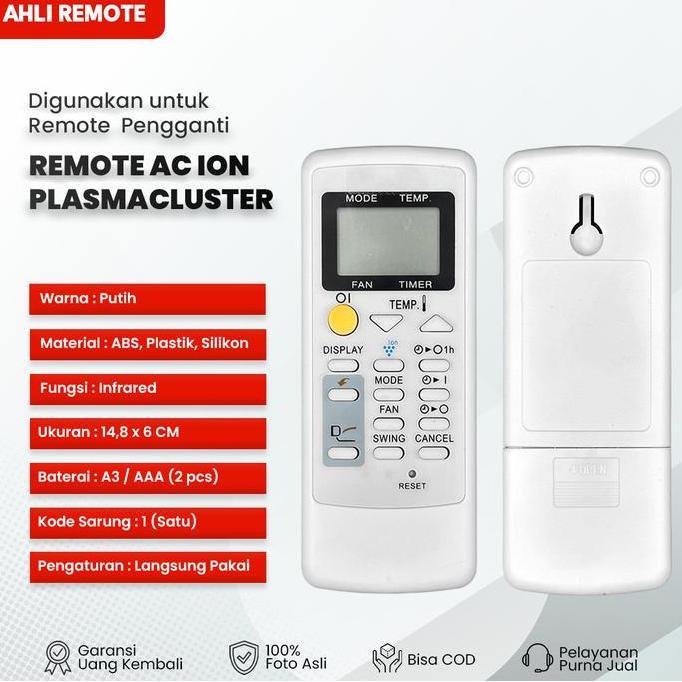 Ready Remote AC Sharp Ion Plasmacluster CRMC-A791JBEZ / Remot AC Sharp