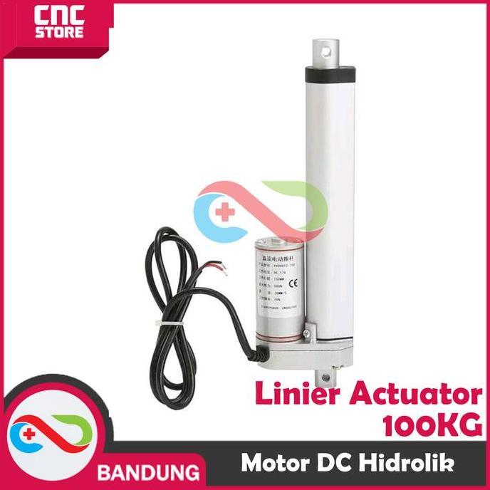 Ready LINEAR ACTUATOR MOTOR DC 12V HIDROLIK HYDRAULIC 300MM 1000N 100KG 30CM