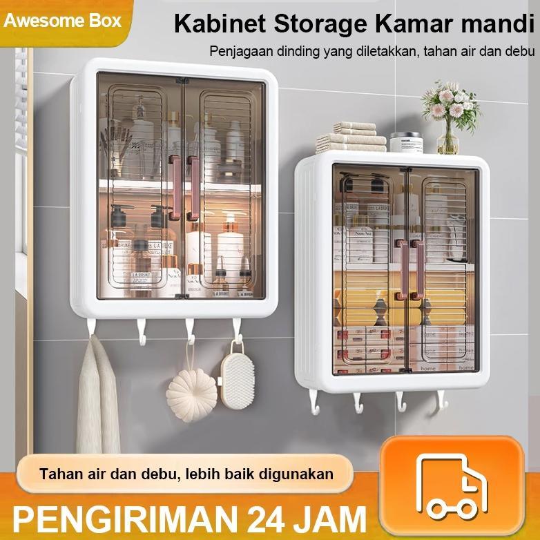Bagus Rak Lemari Dinding Kamar Mandi Multifungsi Rak Penyimpanan Plastik Tahan Air Lemari Kamar Mand