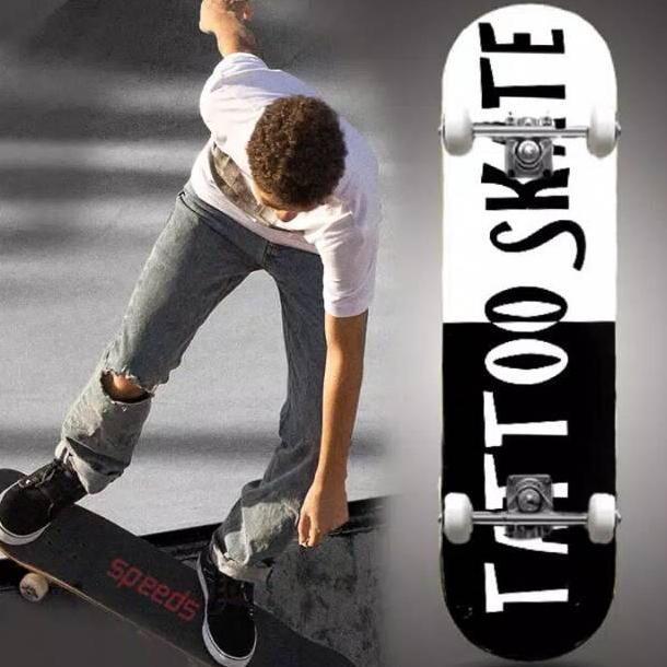 Skateboard Profesional Dewasa Adult Remaja Xl Kayu Fullset 3108Pu