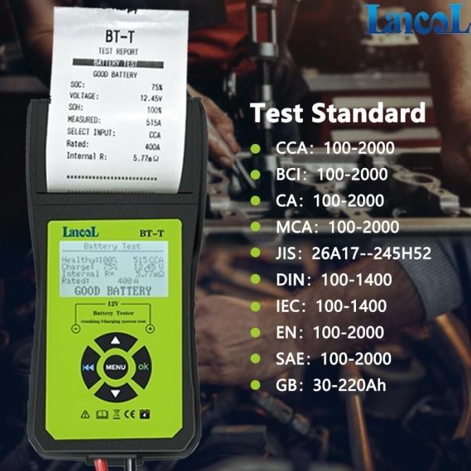 LANCOL BT-T 12V Alat Tester Aki Accu Digital Print