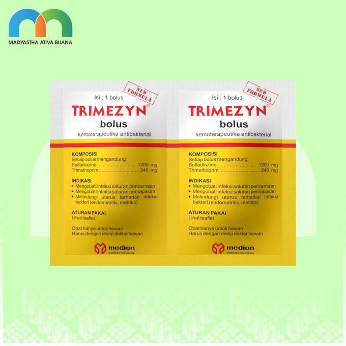 Obat Hewan Besar Trimezyn Bolus 12 Bolus Medion