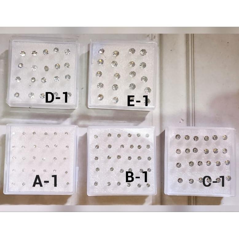 RECOMMENDED Giwang/Anting Tindik plastik,permata/harga (perbox)