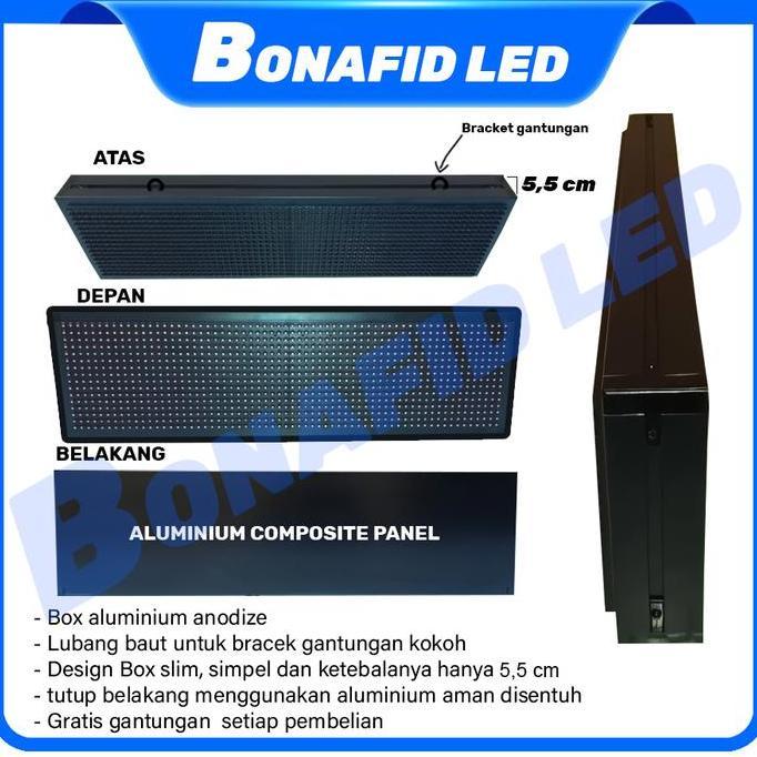 Ready RGB LED running text led display 100 x 20cm untuk mobil bis bus