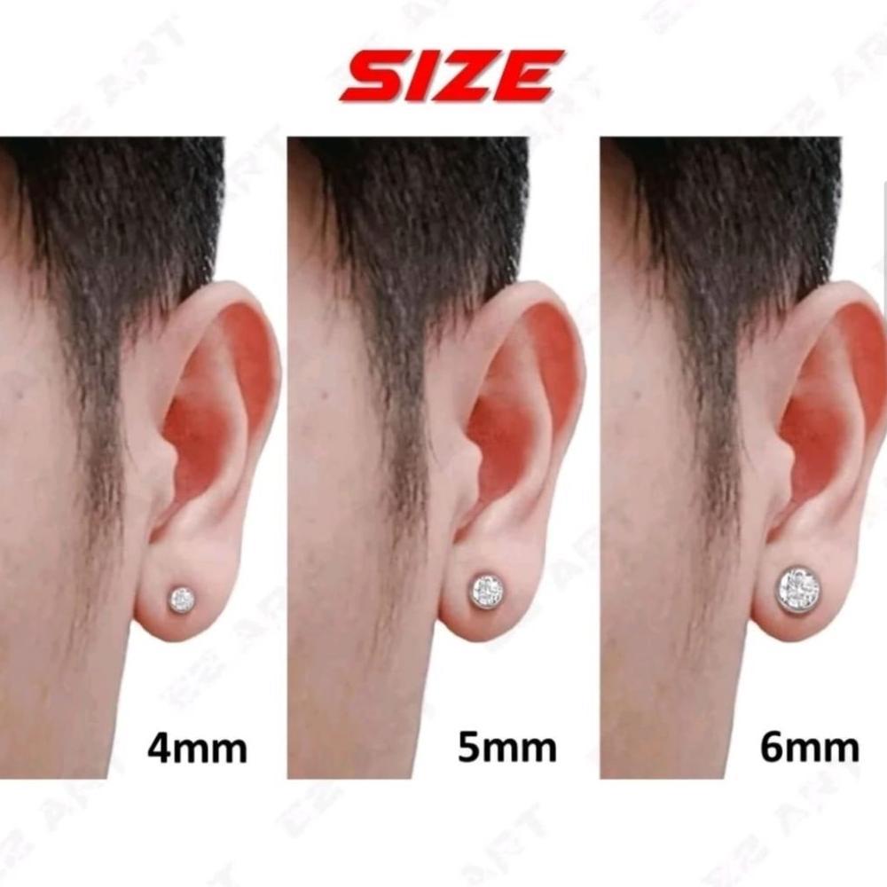 GARANSI Anting Magnet Fake Berlian Anting Magnet Seperti Tindik Permata Pria Dan Wanita