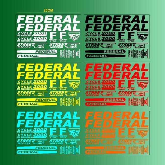 Cutting Sticker Sepeda FEDERAL Street Cat MG33SX Stiker Bike Streetcat MG 33 SX 1Set