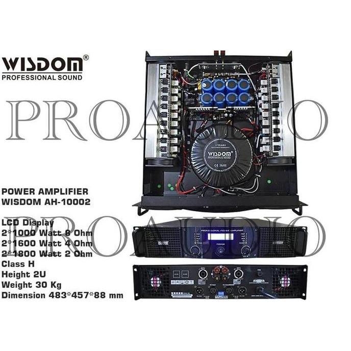 Produk Terbaru Power Wisdom Ah10002 / Ah-10002 Power Amplifier Ori Original Wisdom
