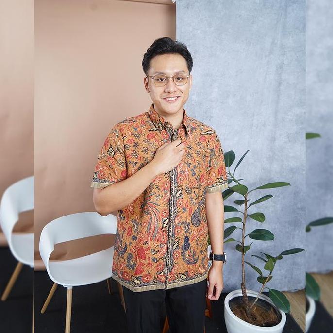 Nona Rara - PABLO M0130 -  Baju atasan batik kemeja pria modern
