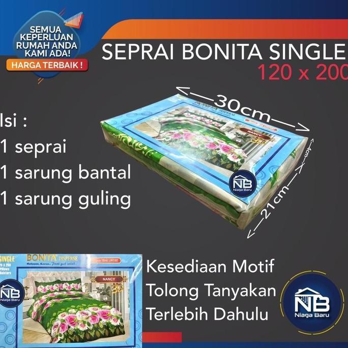 Sprei Bonita Ukuran 120 x 200 Model 3D murah
