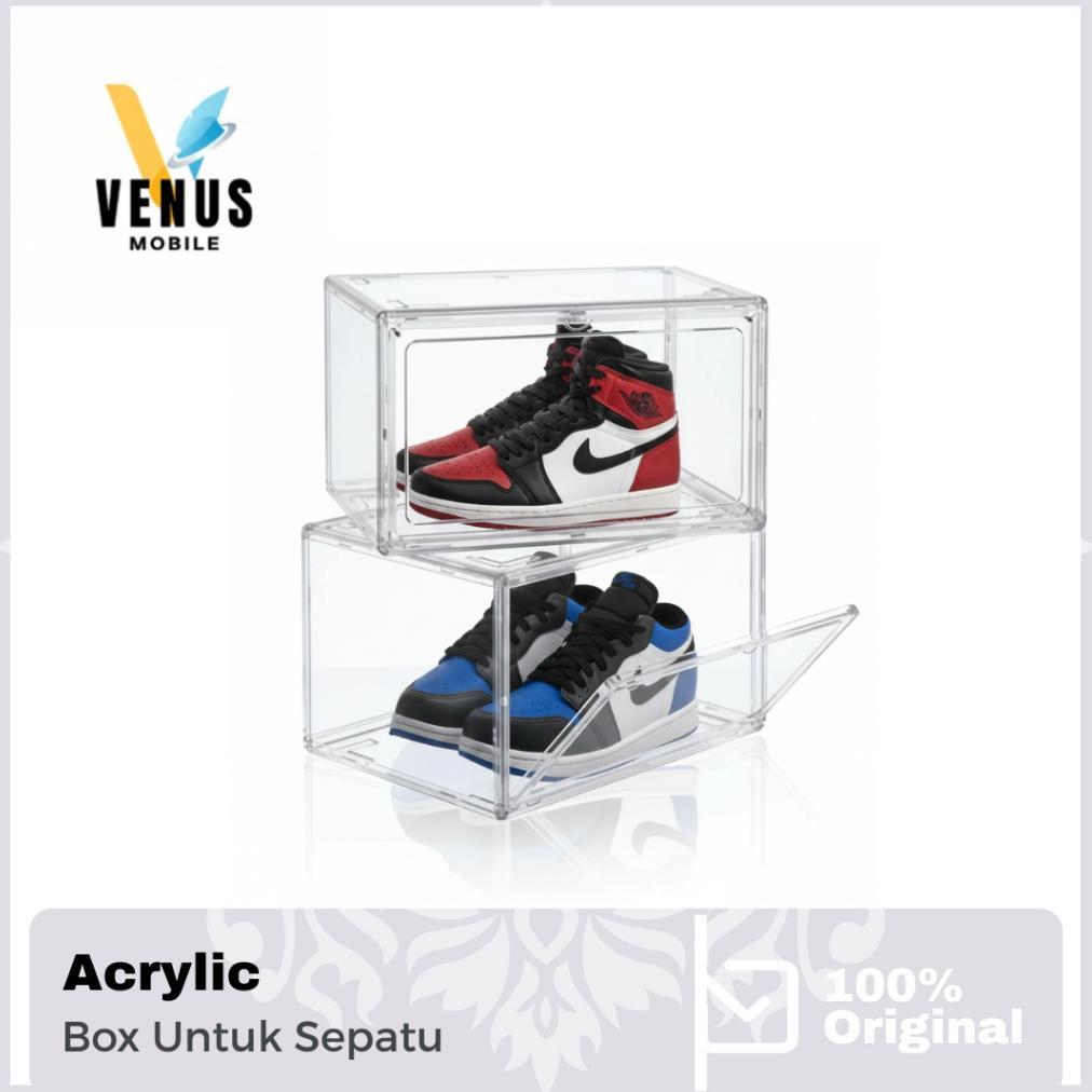 Shoe box full acrylic sneakers acrylic - Shoes kotak sepatu sneaker akrilik Kotak Penyimpanan Sepatu