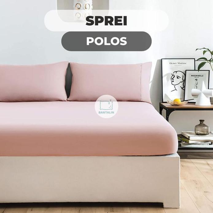 Sprei Polos Tinggi 30cm 90x200, 120x200, 160x200, 180x200  - Sprei PolosHomemade Tinggi 30cm Kain Ka