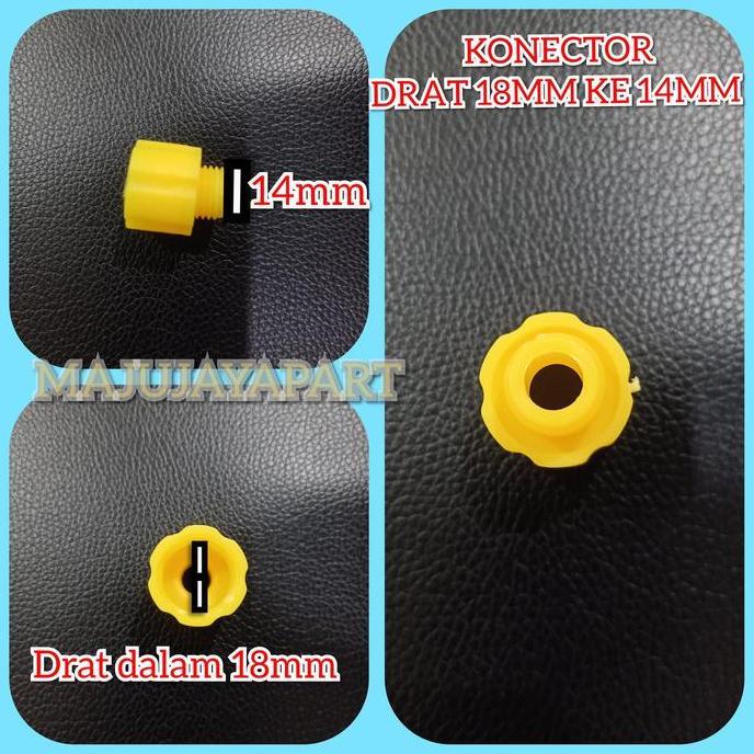 KONECTOR DRAT DALAM 18MM KE DRAT LUAR 14MM