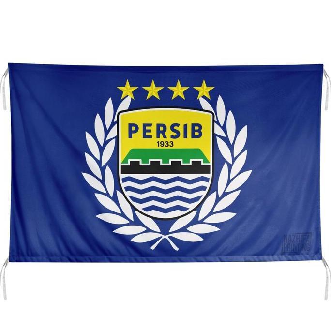 Nazhifa Printing - Bendera Persib Maung Bandung Bobotoh Suporter, Ukuran Kecil - Besar