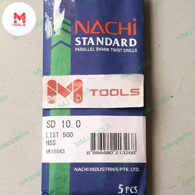Ready Mata Bor Besi NACHI 10mm - Mata Bor HSS Besi NACHI - NACHI Bor Besi