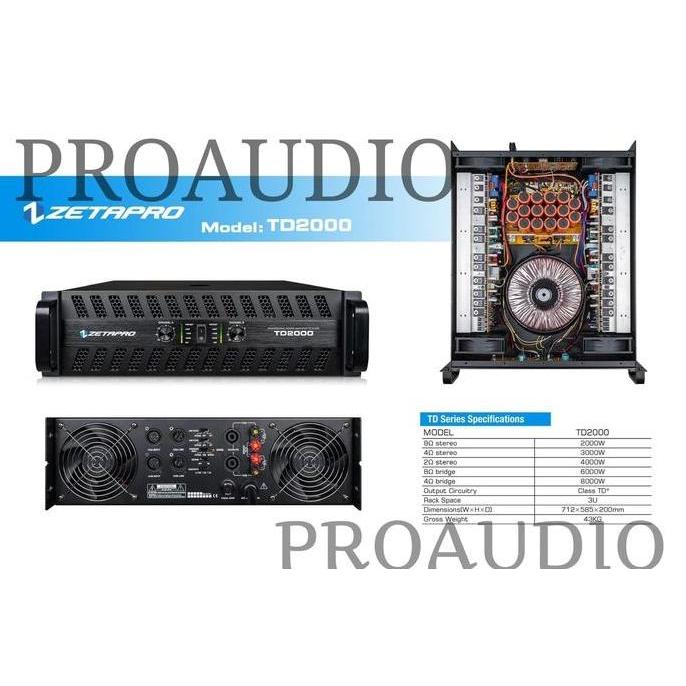 Produk Terbaru Power Amplifier Zetapro Td2000 / Td 2000 / Td-2000 Original