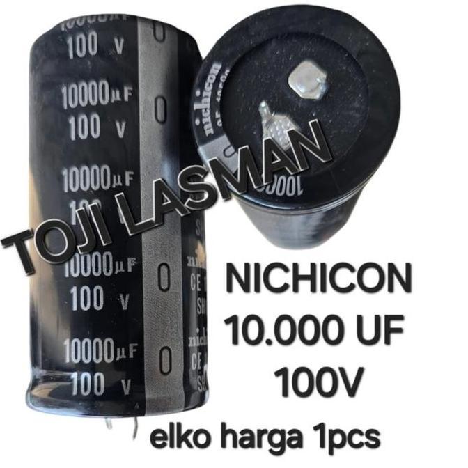 ( 10.000 uf 100v NICHICON )  ELKO ELCO SUPER ORIGIN ORIGINAL ORI ASLI ISI FULL 10.000UF 100 V VOLT L