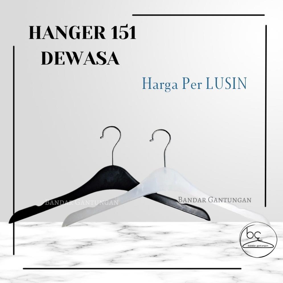 1 LUSIN Hanger Plastik 151 Dewasa SUPER TEBAL  Gantungan Baju Plastik Hanger Baju Dewasa Hanger Plas