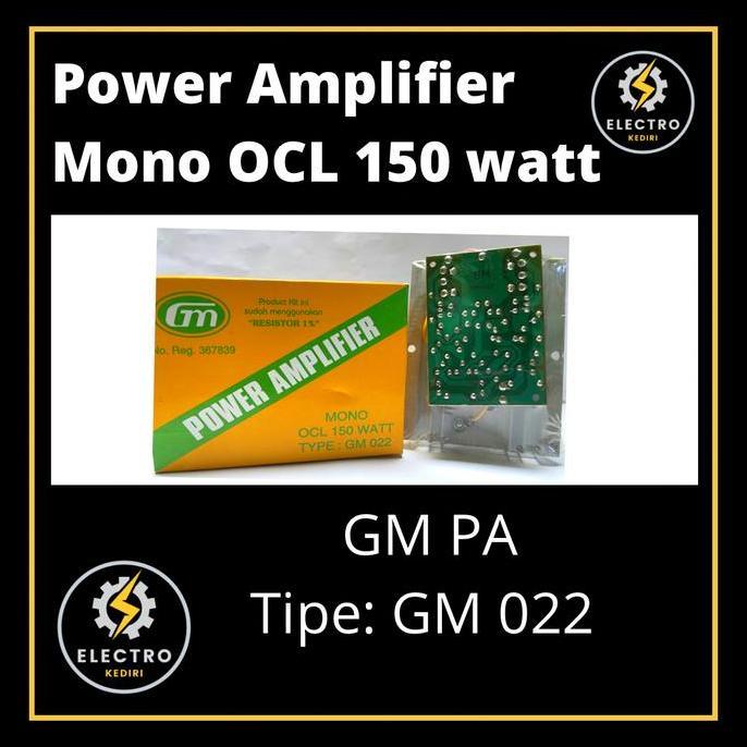 Diskon Gm Power Amplifier Mono Ocl 150 Watt || Tipe: Gm 022 | Power